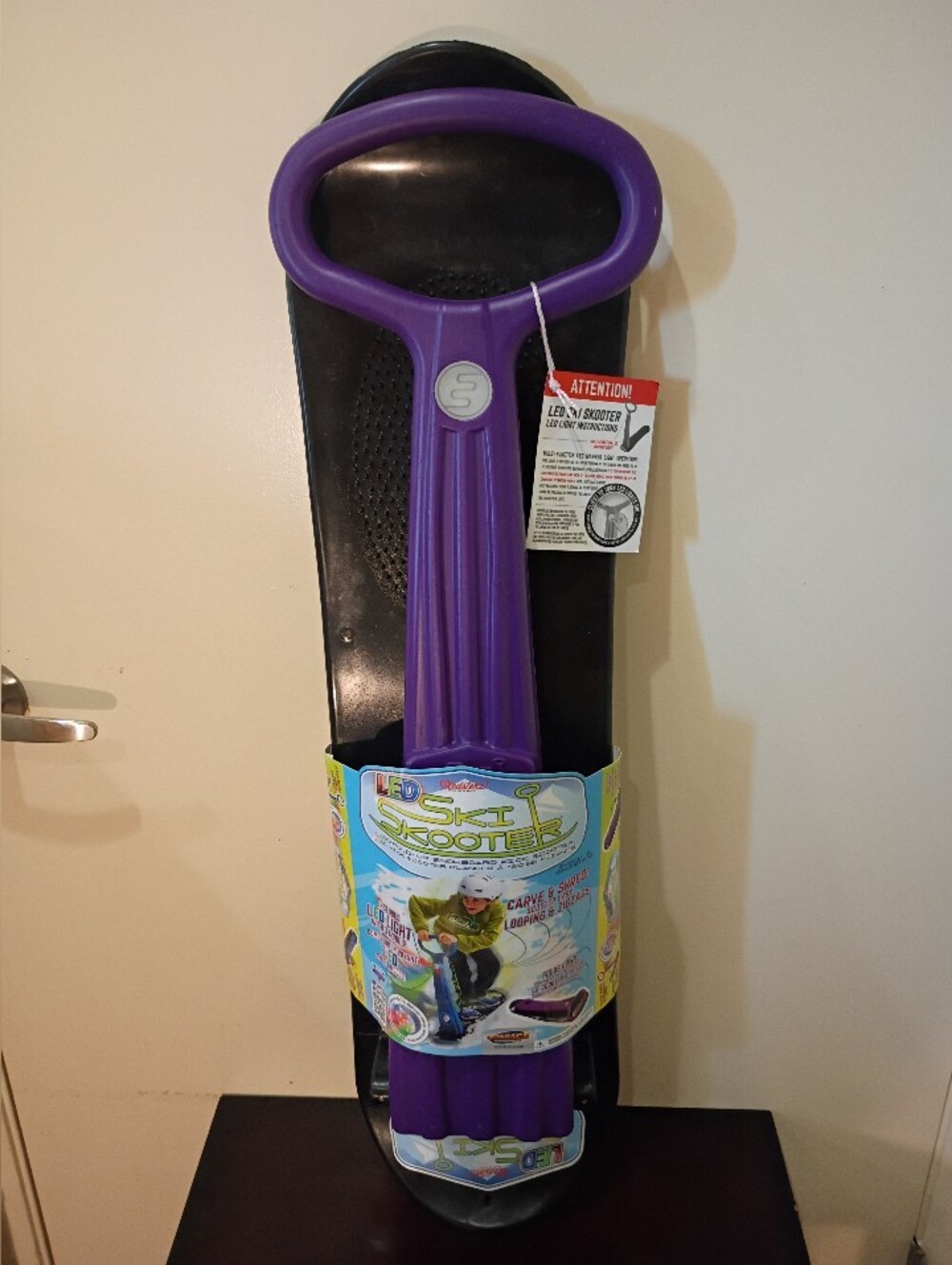 Geospace Original LED Ski Skooter - Purple Fold-Up Snow Scooter New with Tags